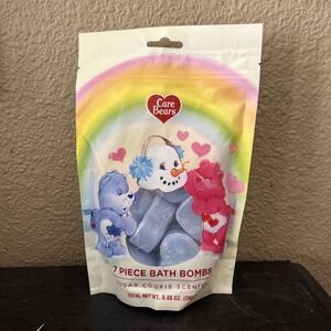 CARE BEARS 7 Piece‎ SUGAR COOKIE Scented~ Bath Bombs. New Sealed. Valentines Day